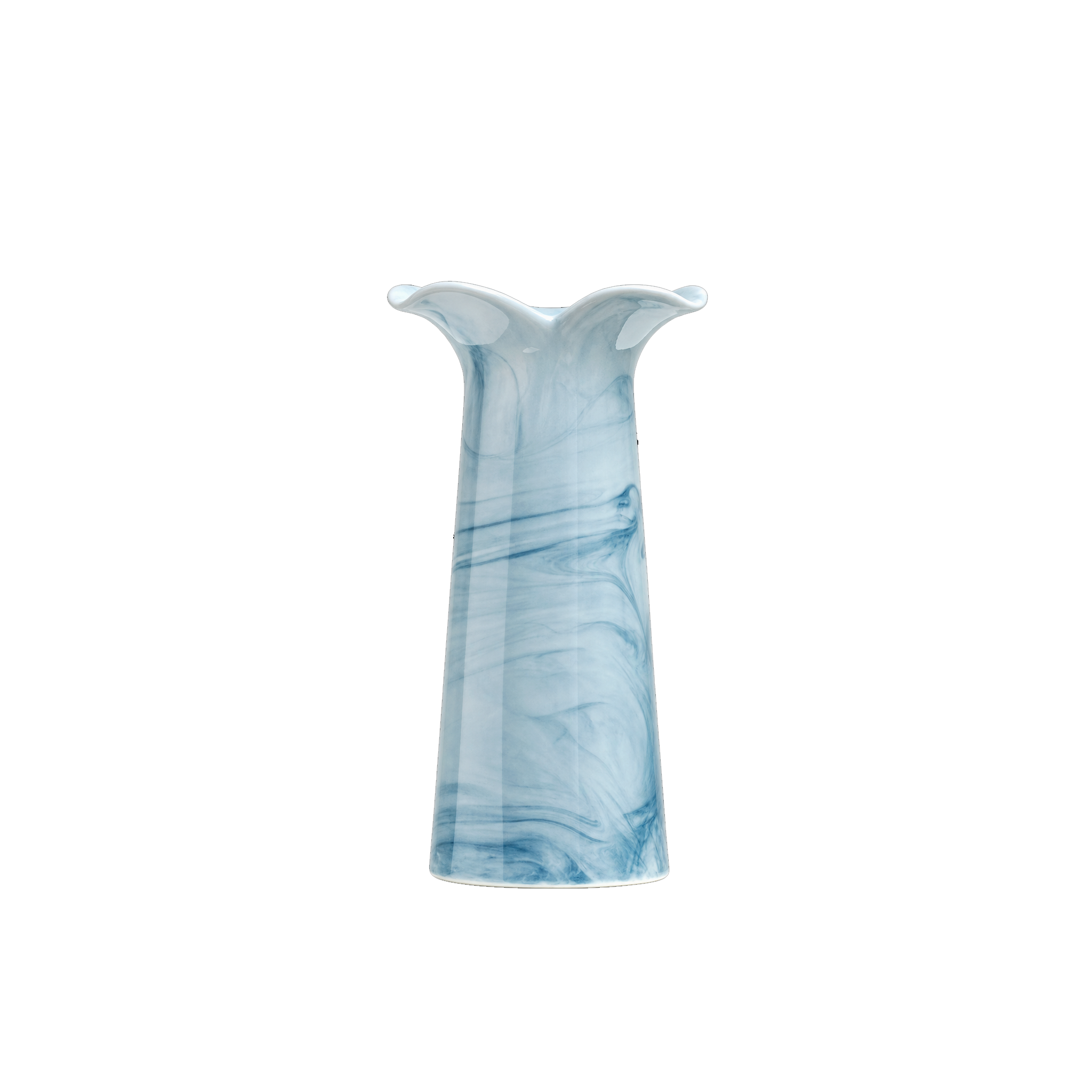 Decorative Ceramic Vase with Wavy Flared Opening