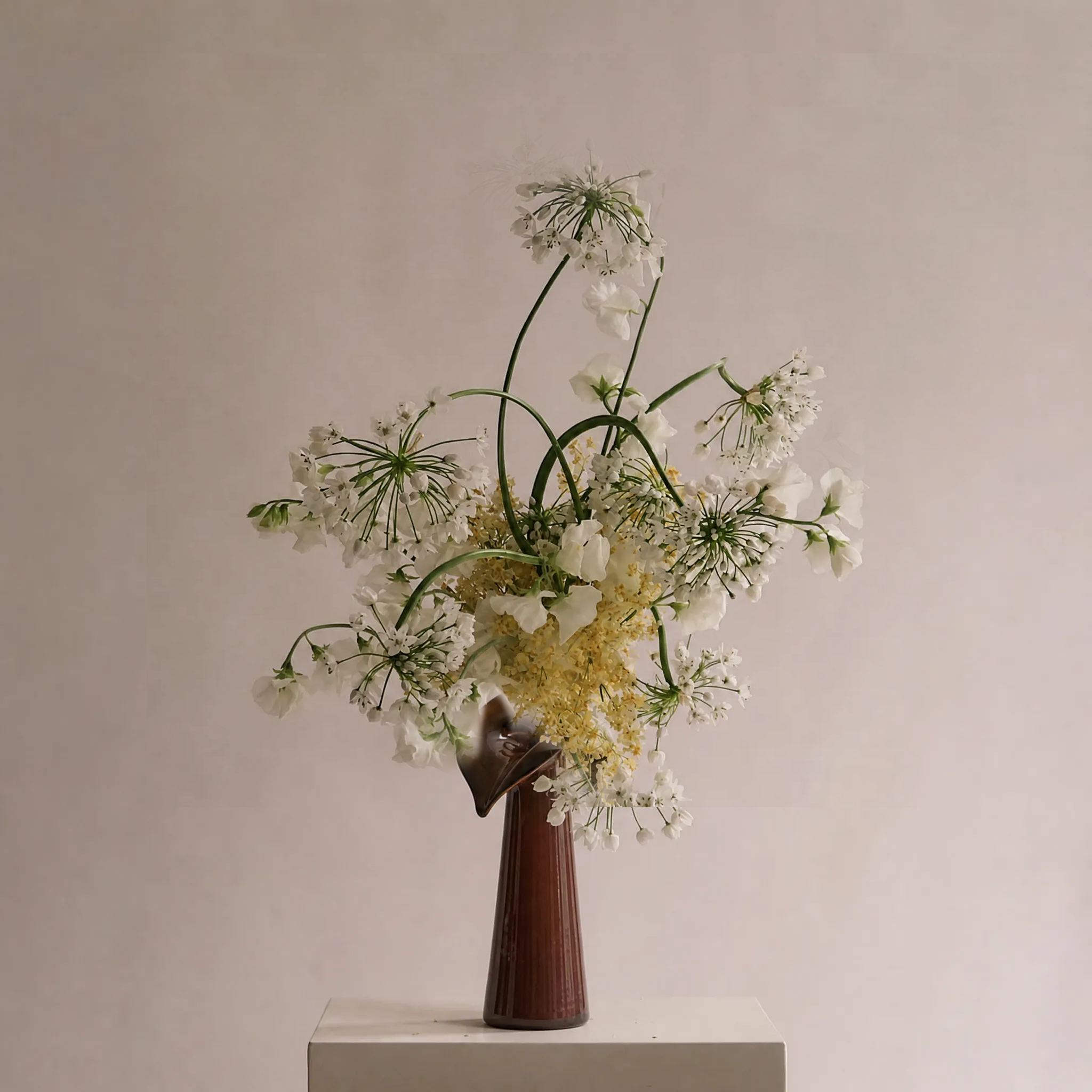 Decorative Tall Glass Vase for Floral Arrangements